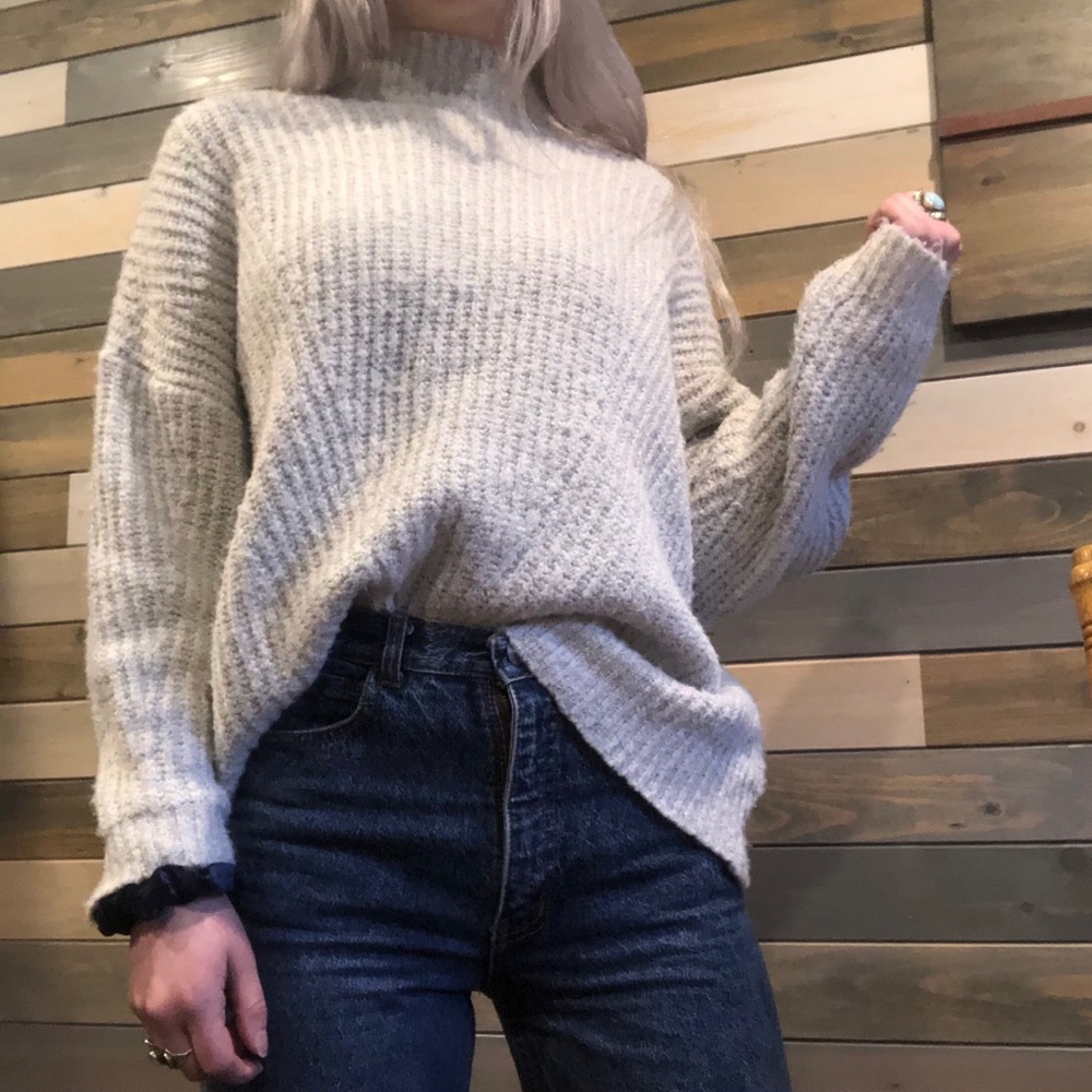 Cozy oversized high neck sweater size S